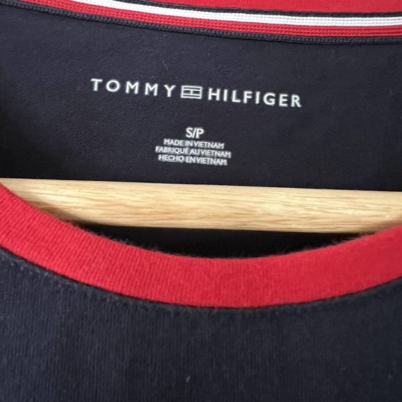 Tommy Hilfiger Dress Womens Small Blue Short Sleeve V-Neck Pullover Cotton Logo - Picture 4 of 9